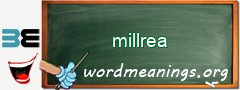 WordMeaning blackboard for millrea